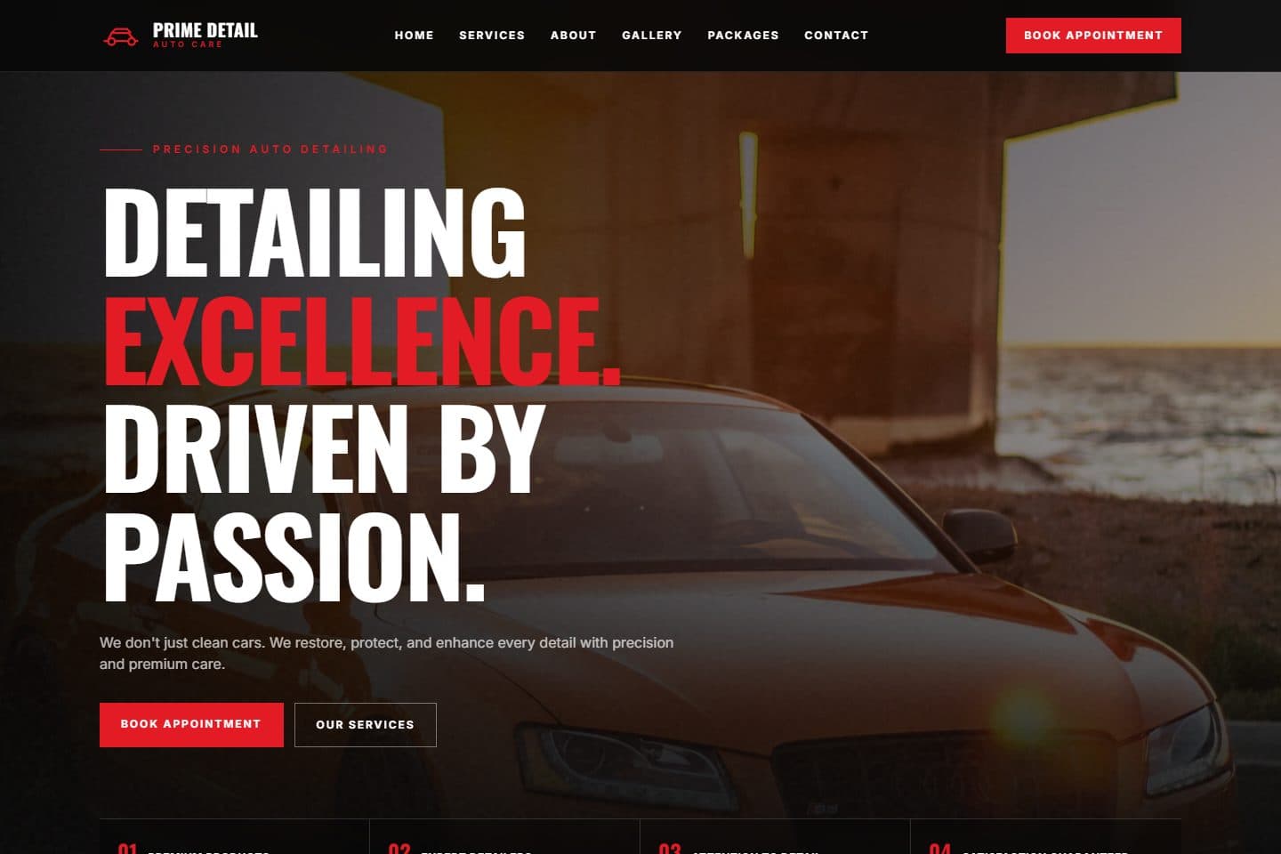Auto Detailing Service Site
